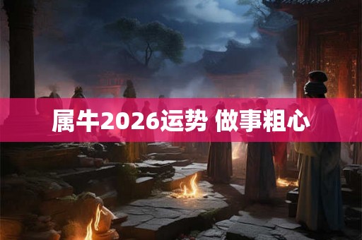 属牛2026运势 做事粗心