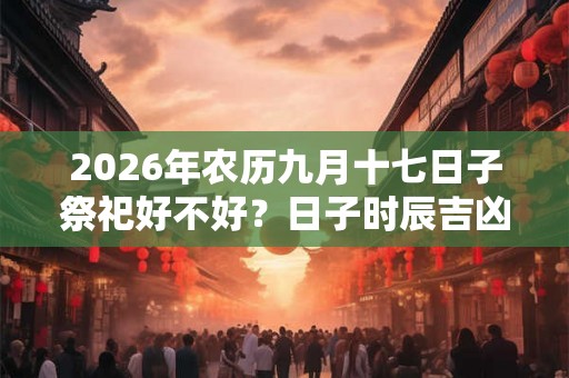 2026年农历九月十七日子祭祀好不好?日子时辰吉凶怎么样? 2026年农历九月十七日子祭祀好不好?日子时辰吉凶怎么样?