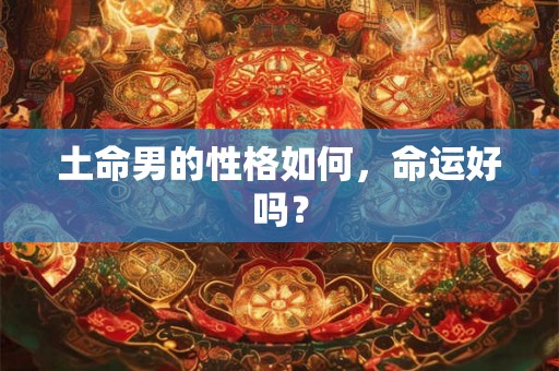 土命男的性格如何，命运好吗？