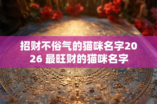招财不俗气的猫咪名字2026 最旺财的猫咪名字