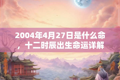 2004年4月27日是什么命,十二时辰出生命运详解 2004年4月27日是什么命,十二时辰出生命运详解