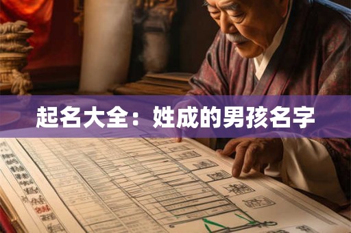 起名大全：姓成的男孩名字