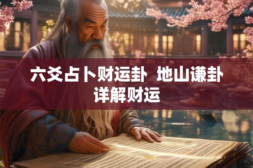 六爻占卜财运卦  地山谦卦详解财运
