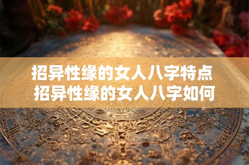 招异性缘的女人八字特点 招异性缘的女人八字如何