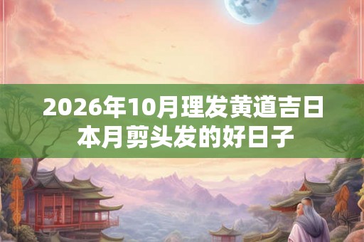 2026年10月理发黄道吉日 本月剪头发的好日子