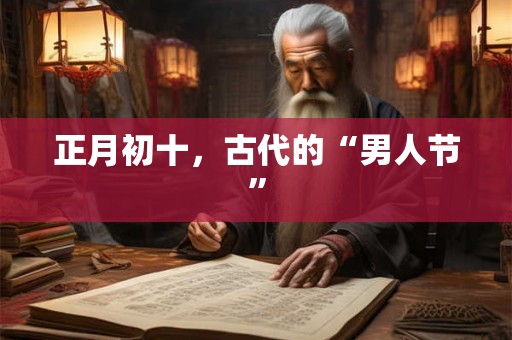 正月初十,古代的“男人节” 正月初十,古代的“男人节”