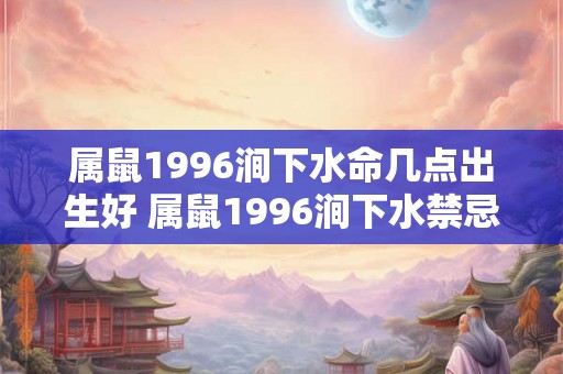 属鼠1996涧下水命几点出生好 属鼠1996涧下水禁忌