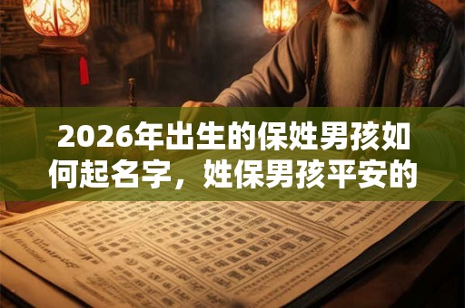 2026年出生的保姓男孩如何起名字，姓保男孩平安的名字