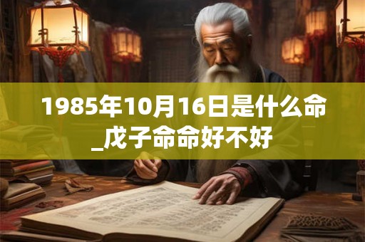 1985年10月16日是什么命_戊子命命好不好 1985年10月16日是什么命_戊子命命好不好
