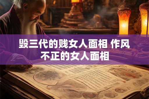 毁三代的贱女人面相 作风不正的女人面相