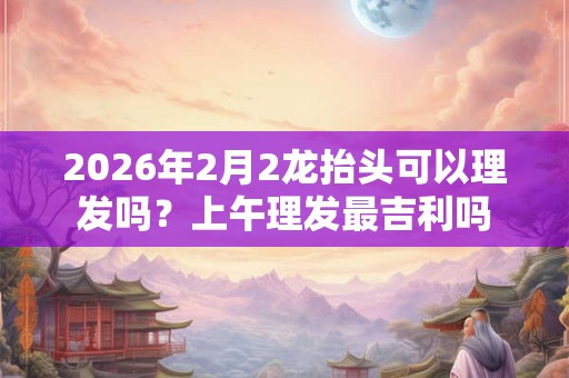 2026年2月2龙抬头可以理发吗？上午理发最吉利吗