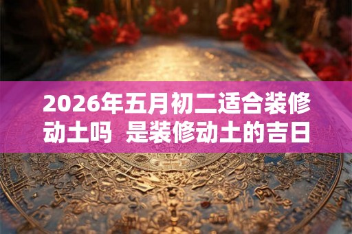 2026年五月初二适合装修动土吗  是装修动土的吉日吗