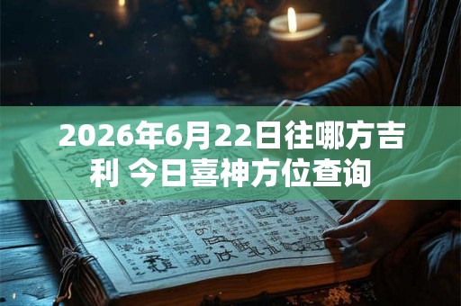 2026年6月22日往哪方吉利 今日喜神方位查询