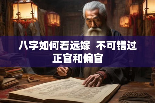八字如何看远嫁  不可错过正官和偏官