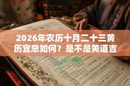 2026年农历十月二十三黄历宜忌如何？是不是黄道吉日？