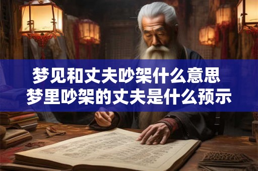 梦见和丈夫吵架什么意思 梦里吵架的丈夫是什么预示