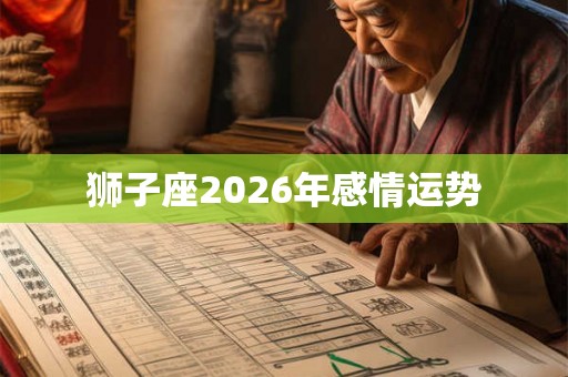 狮子座2026年感情运势