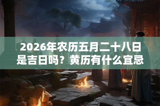 2026年农历五月二十八日是吉日吗？黄历有什么宜忌内容？