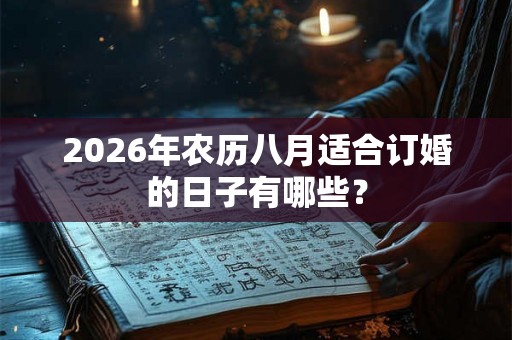 2026年农历八月适合订婚的日子有哪些? 2026年农历八月适合订婚的日子有哪些?