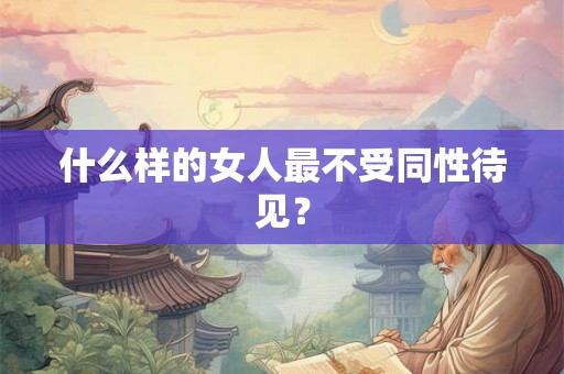 什么样的女人最不受同性待见? 什么样的女人最不受同性待见?
