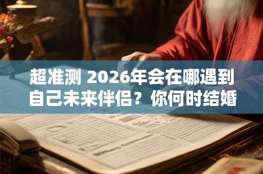 超准测 2026年会在哪遇到自己未来伴侣？你何时结婚？