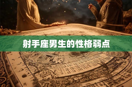 射手座男生的性格弱点