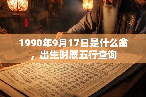 1990年9月17日是什么命，出生时辰五行查询