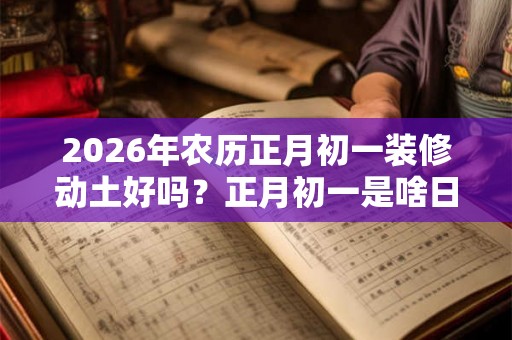 2026年农历正月初一装修动土好吗?正月初一是啥日子 2026年农历正月初一装修动土好吗?正月初一是啥日子