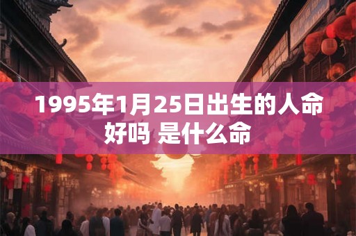 1995年1月25日出生的人命好吗 是什么命