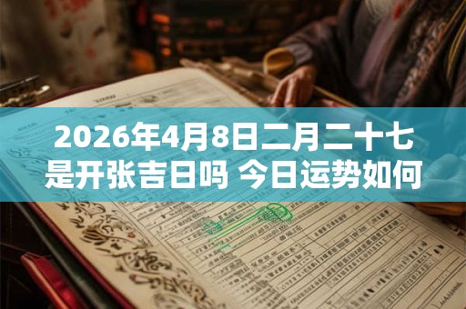 2026年4月8日二月二十七是开张吉日吗 今日运势如何