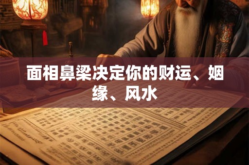 面相鼻梁决定你的财运、姻缘、风水