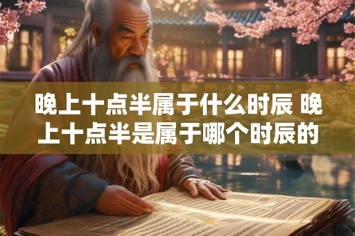 晚上十点半属于什么时辰 晚上十点半是属于哪个时辰的