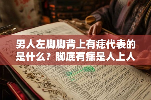 男人左脚脚背上有痣代表的是什么？脚底有痣是人上人的标志？