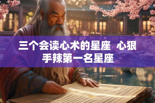 三个会读心术的星座  心狠手辣第一名星座