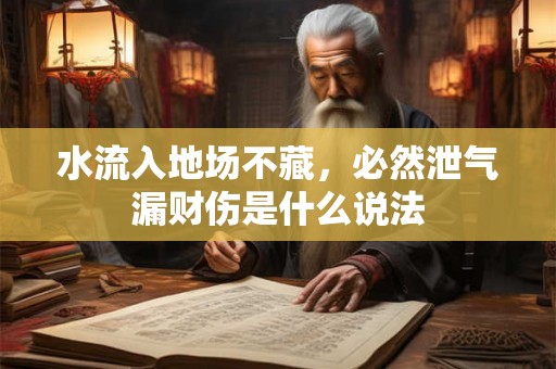 水流入地场不藏，必然泄气漏财伤是什么说法