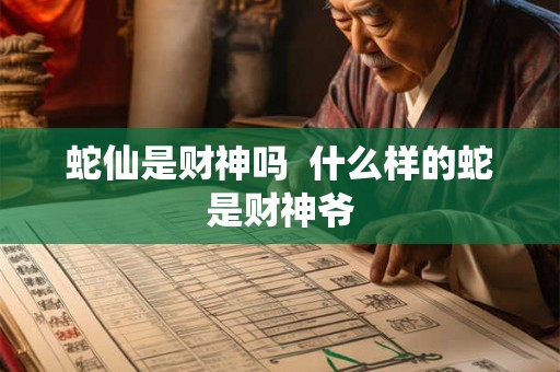 蛇仙是财神吗  什么样的蛇是财神爷