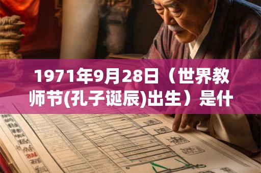 1971年9月28日(世界教师节(孔子诞辰)出生)是什么命_命运如何 1971年9月28日(世界教师节(孔子诞辰)出生)是什么命_命运如何