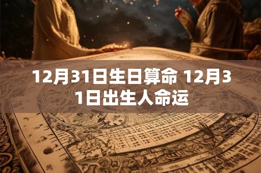 12月31日生日算命 12月31日出生人命运