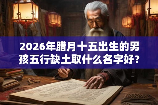 2026年腊月十五出生的男孩五行缺土取什么名字好？