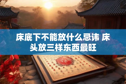 床底下不能放什么忌讳 床头放三样东西最旺