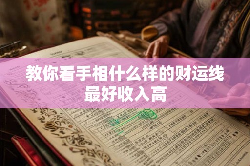 教你看手相什么样的财运线最好收入高 教你看手相什么样的财运线最好收入高