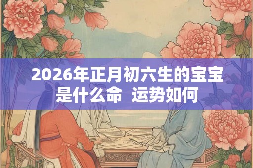2026年正月初六生的宝宝是什么命 运势如何 2026年正月初六生的宝宝是什么命 运势如何