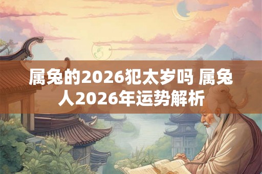 属兔的2026犯太岁吗 属兔人2026年运势解析