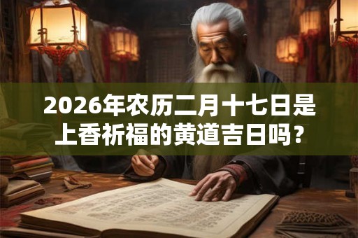 2026年农历二月十七日是上香祈福的黄道吉日吗？