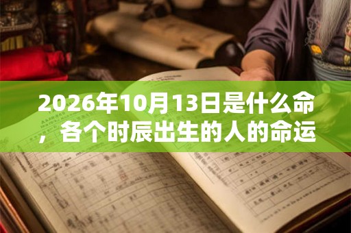 2026年10月13日是什么命，各个时辰出生的人的命运