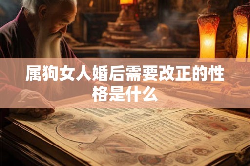 属狗女人婚后需要改正的性格是什么