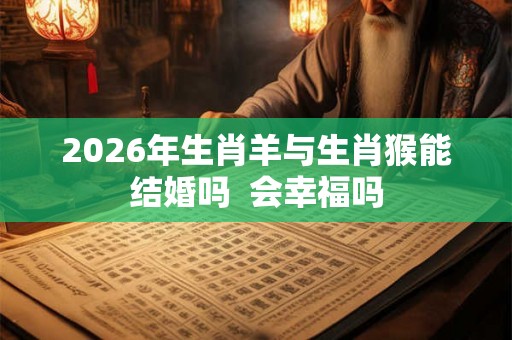 2026年生肖羊与生肖猴能结婚吗  会幸福吗