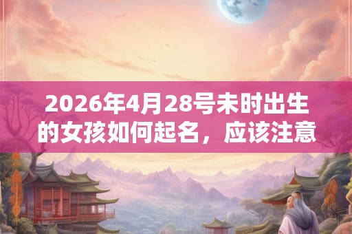 2026年4月28号未时出生的女孩如何起名，应该注意什么