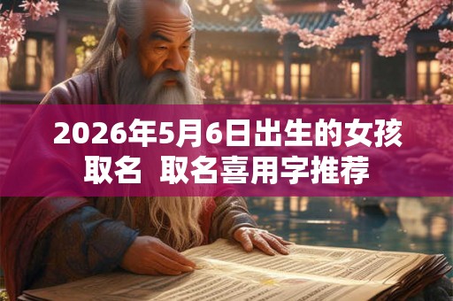 2026年5月6日出生的女孩取名  取名喜用字推荐