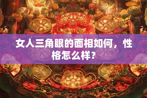 女人三角眼的面相如何，性格怎么样？